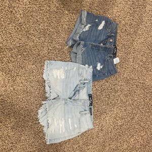 Cute light and dark Jean shorts